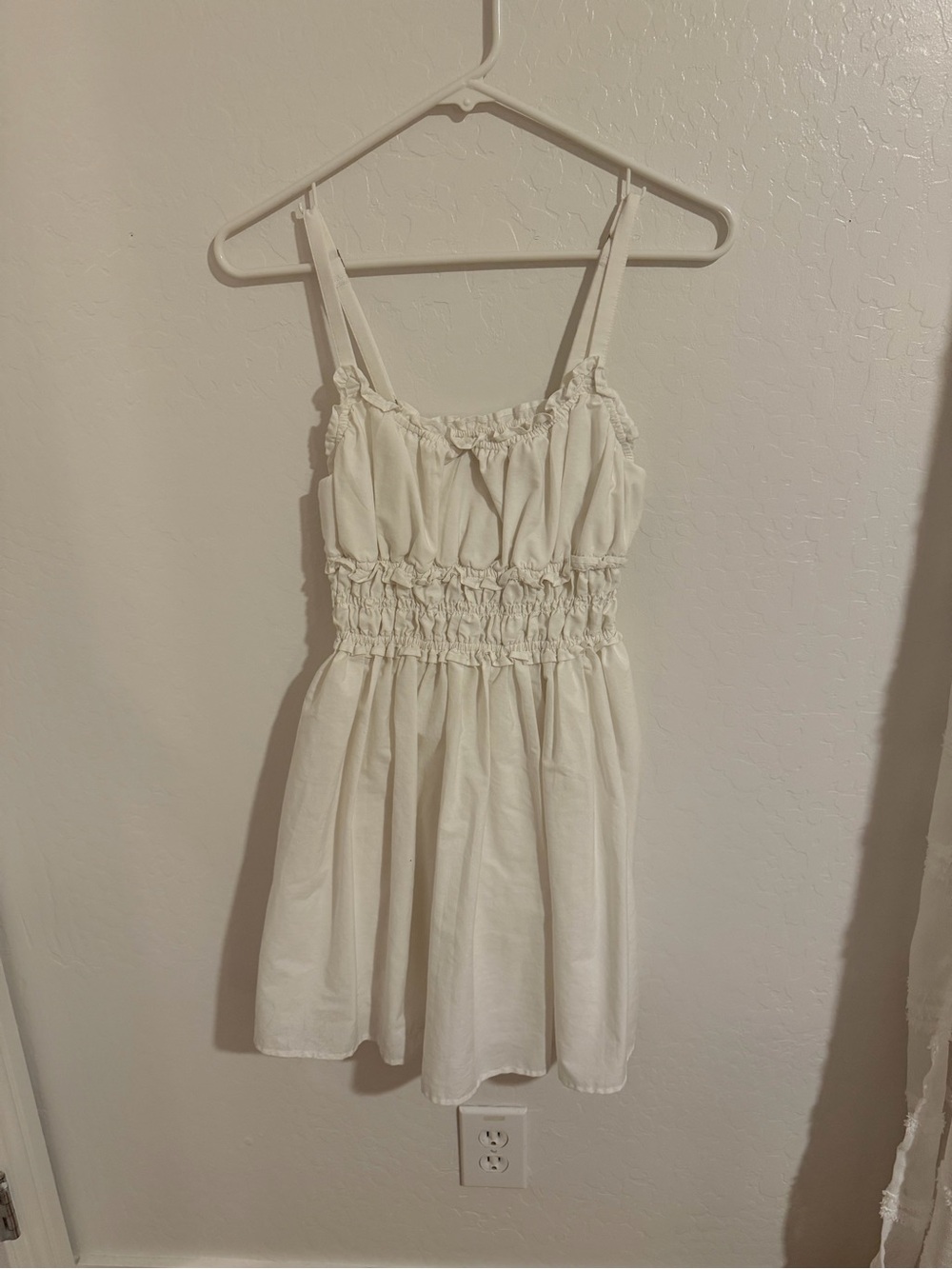 Abercrombie & Fitch White Smocked Sundress